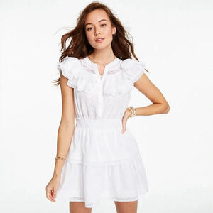 Love Shack Fancy Target Women 1X Penelope White Ruffle Tiered Cottage Core Dress